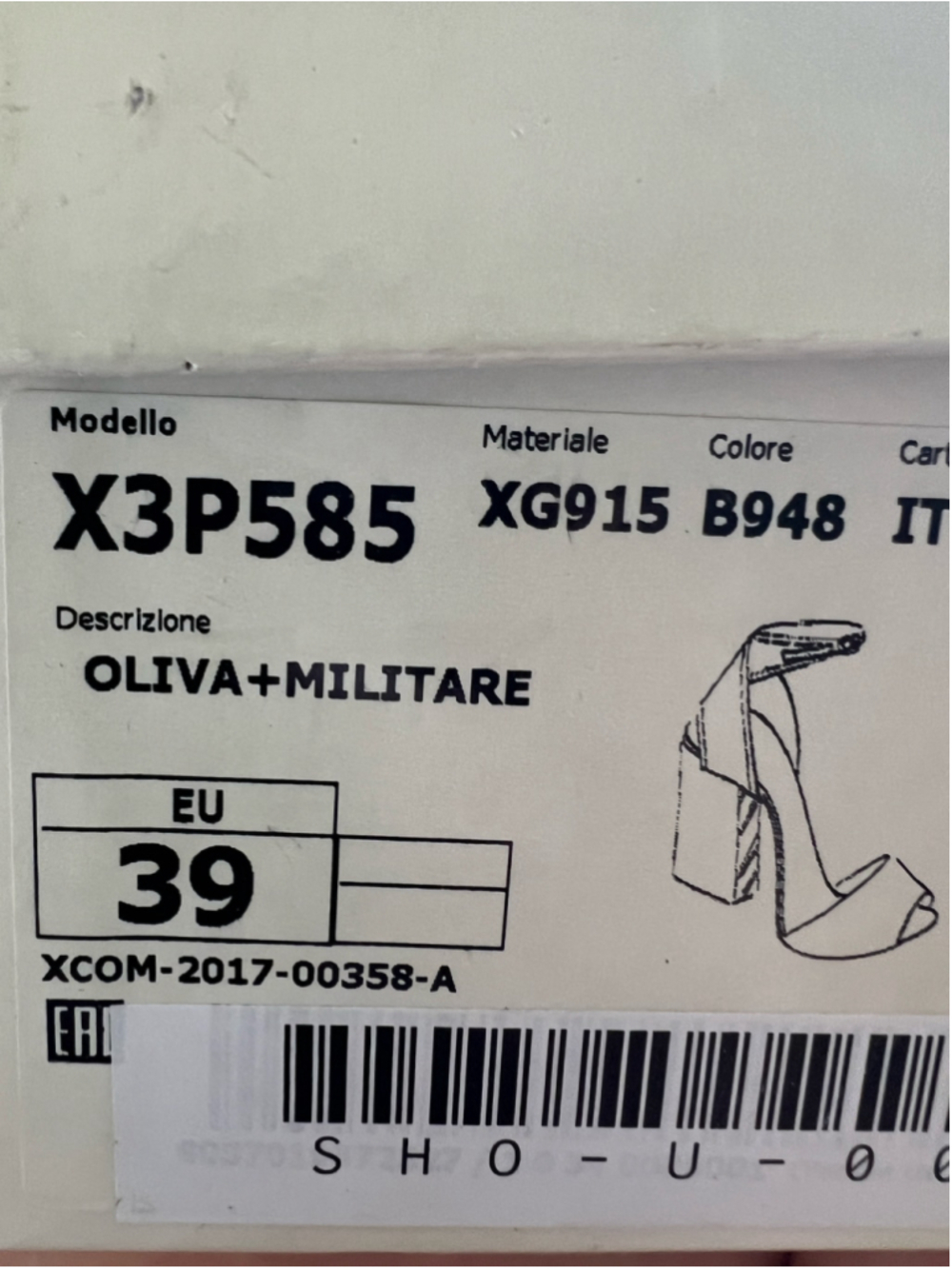 Emporio Armani Ostrich-Embossed Wedge Sandals in Olive Green 39/9 - Picture 10 of 10